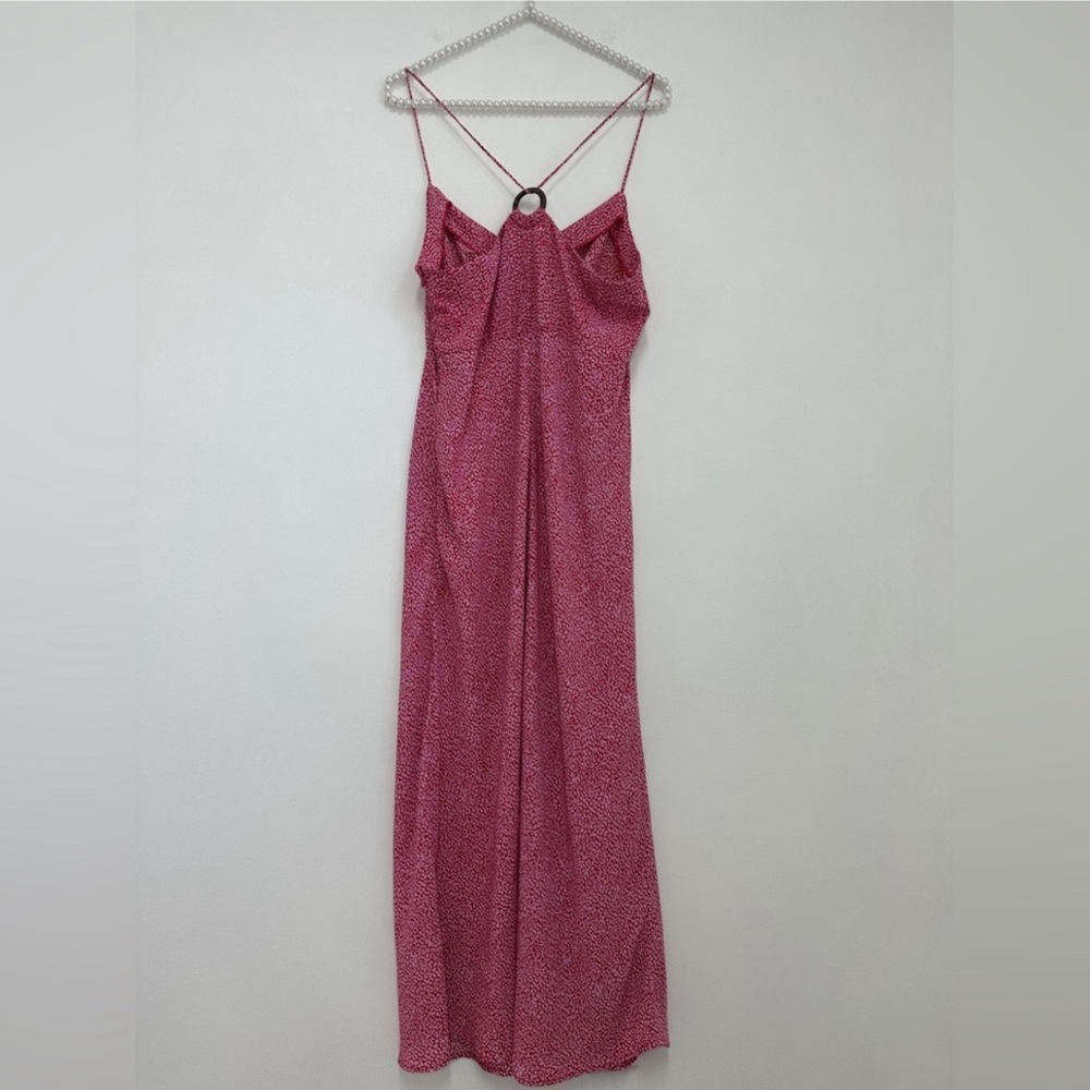 Zara Animal Print Midi Dress in Pink - Picture 2 of 6